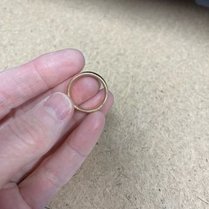 14k comfort fit yellow gold wedding band.
